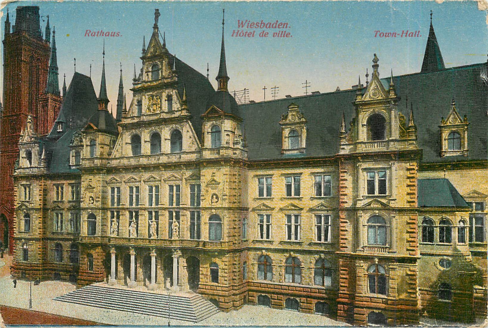 CPA Rathaus Wiesbaden Hotel de Ville 