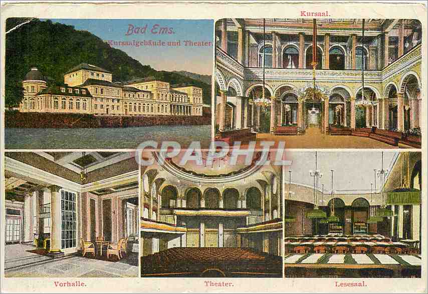 Bad Ems — Kursaalgebäude und Theater — éditeur non identifié