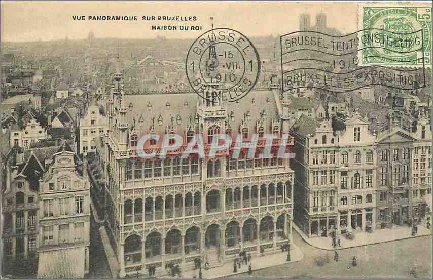 CPA Vue panoramique sue Bruxelles Maison du Roi 