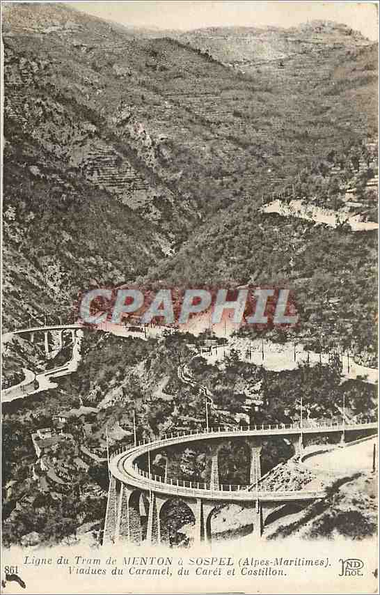 CPA Ligne du Tram de Menton a Sospel Alpes Maritimes 