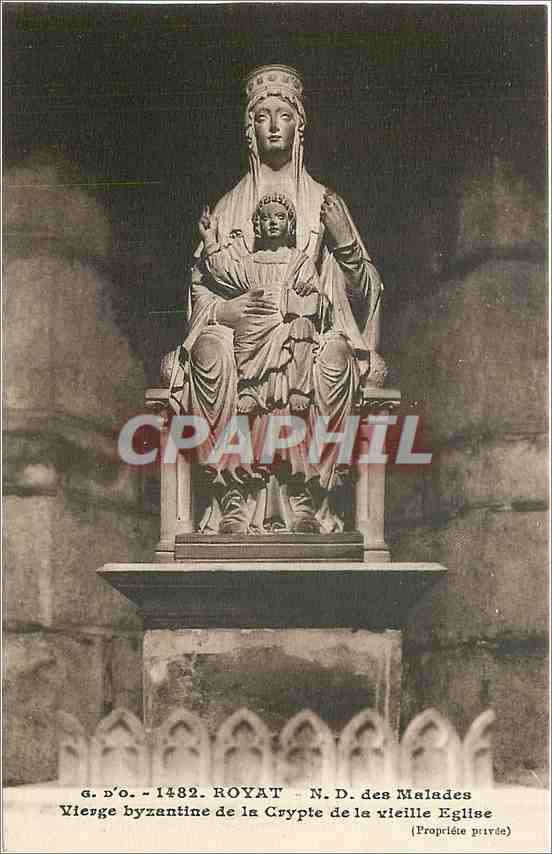 CPA Royat ND des Malades Vierge byzantine de la Crypte des la vieille Eglise 