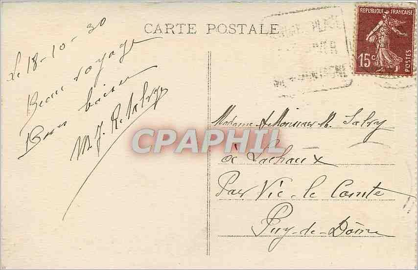 Hendaye (B-Pyr.) - Casino de la Plage - À gauche, les Rochers 'Deux Jumeaux' - Phototype Marcel Delhoy, Bordeaux — Rückseite