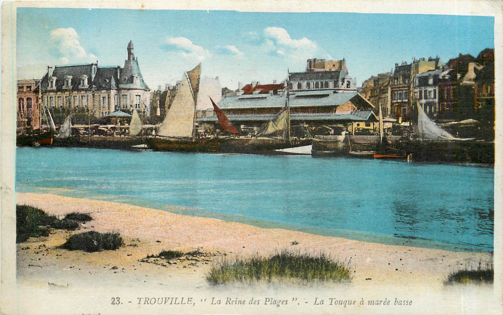 Trouville, "La Reine des Plages" — La Touque à marée basse — G. Arnad, éditeur, n°23