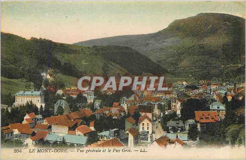 CPA Le Mont Dore Vue generale et le Puy Gros 
