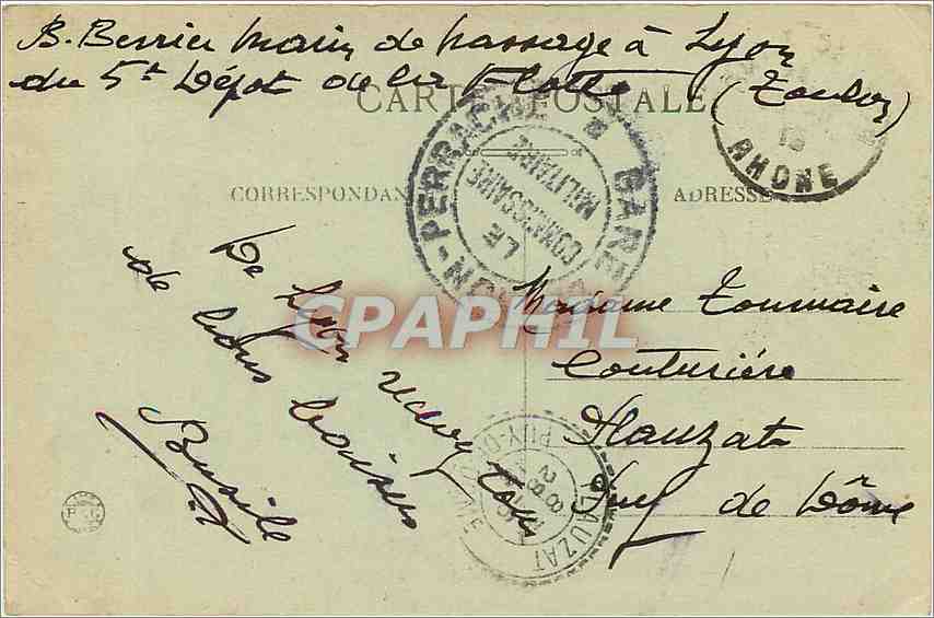 LYON — Pont Gallié (anciennement pont du Midi) — E.R. — Verso