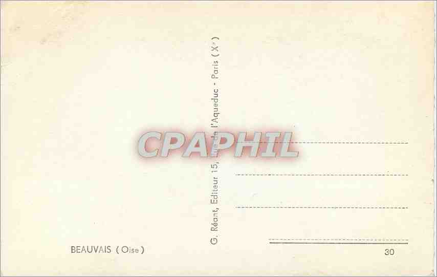 CPM Beauvais Oise  — Verso
