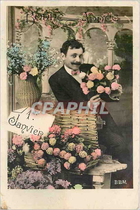 CPA Bonne Annee Homme