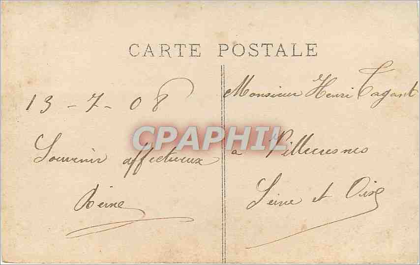 CPA Heureuse Fete  — Rückseite