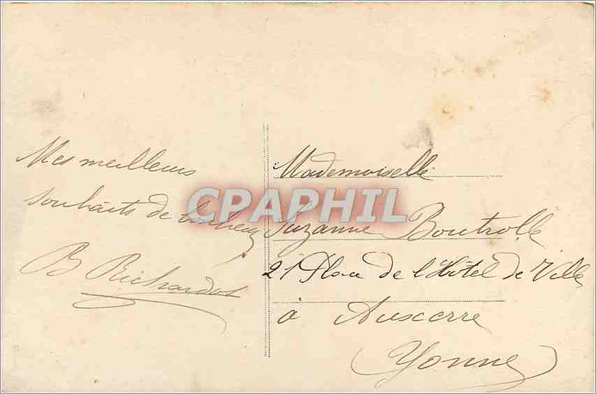CPA Bonne Annee  — Verso