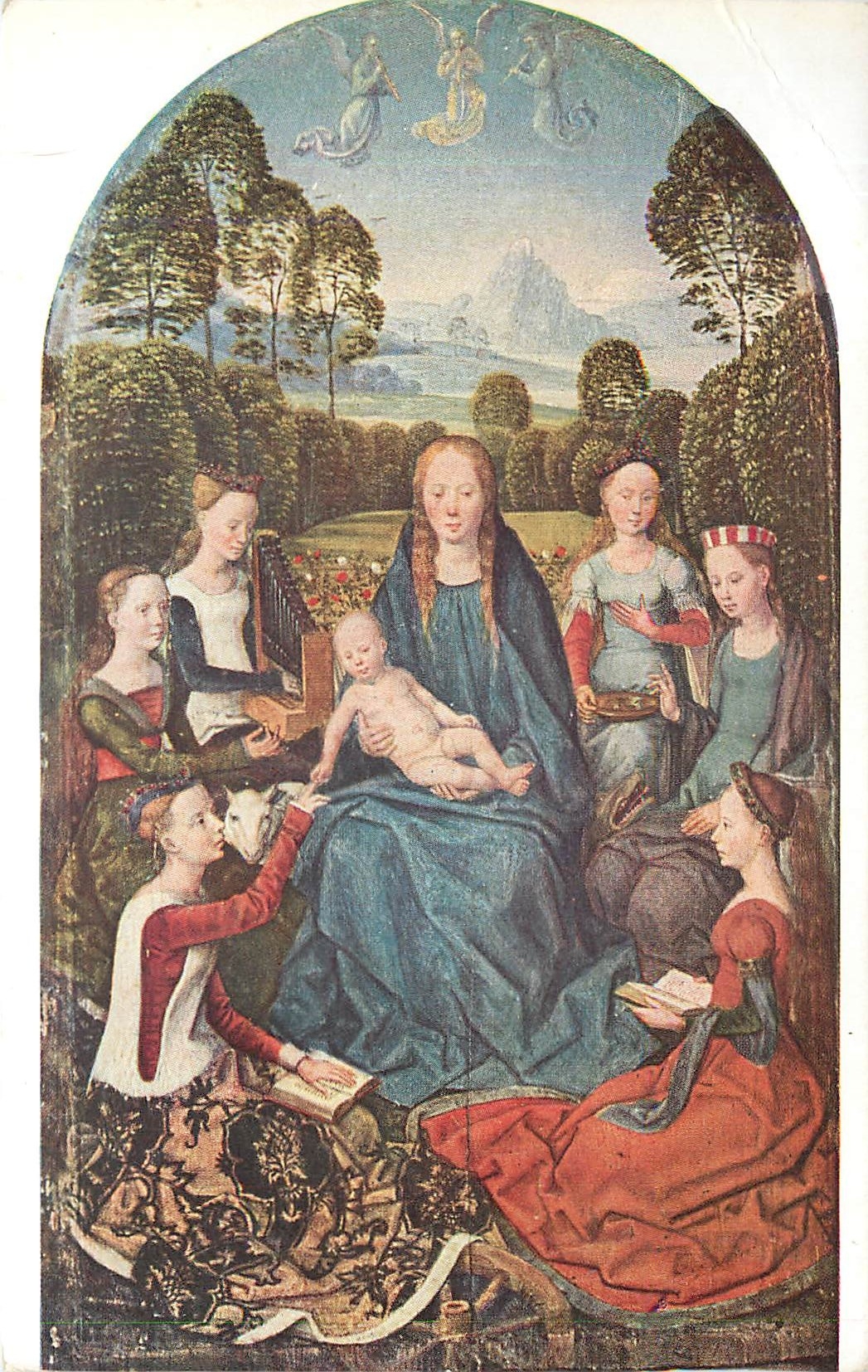 CPA Hans Memling Mariage Mystique de Sainte Catherine 