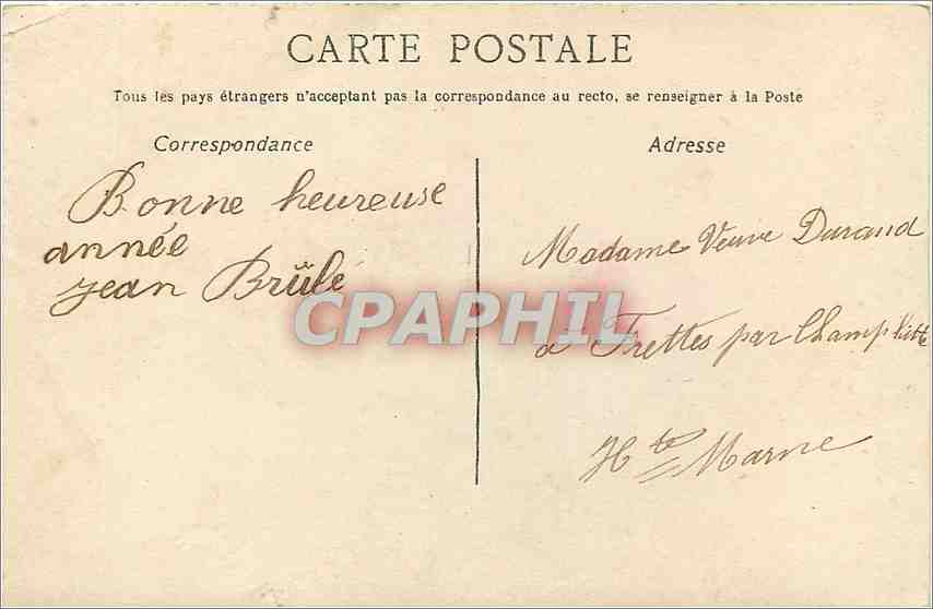 CPA Bonne Annee Enfant — Verso