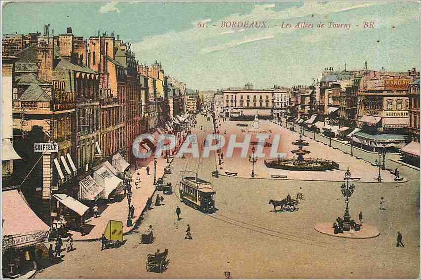 CPA Bordeaux Les Allees de Tourny Tramway