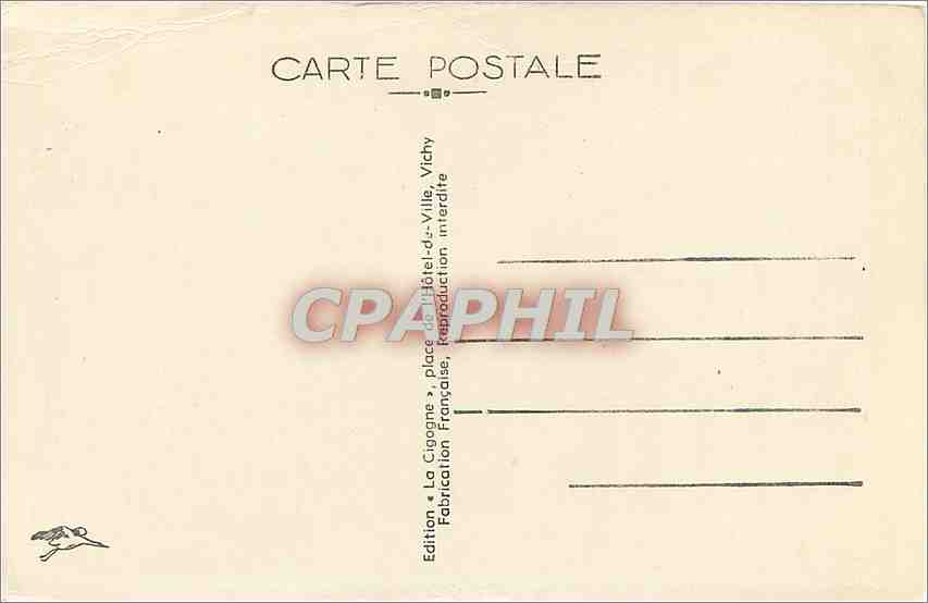 CPA Moulins L'Hotel de Ville et la Caisse d'Epargne  — Rückseite