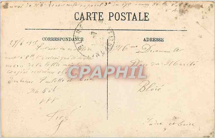 CPA Lyon La Saone Vue generale de Vaise et de Serin  — Verso
