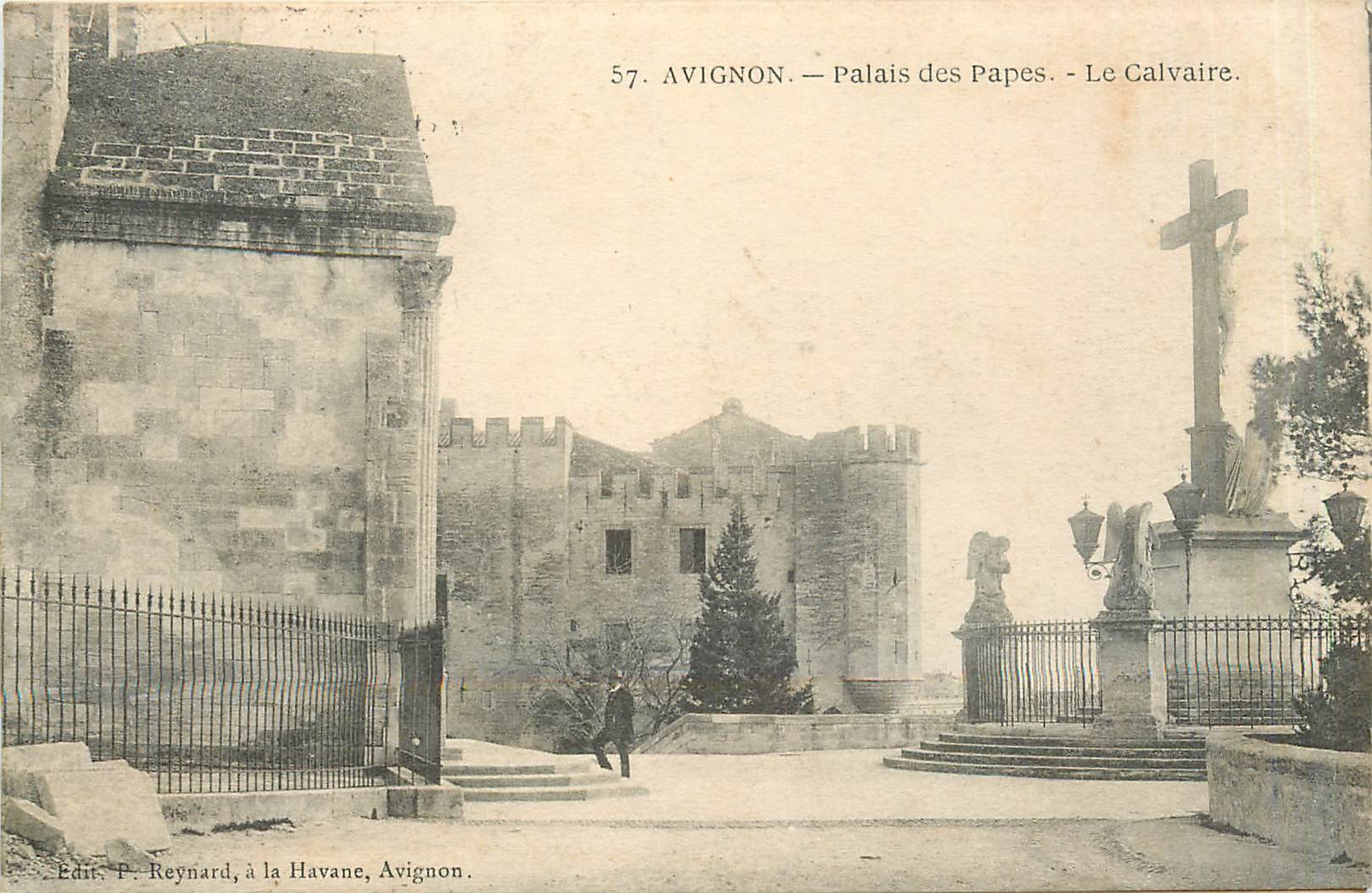 CPA Avignon Palais des Papes Le Calvaire 
