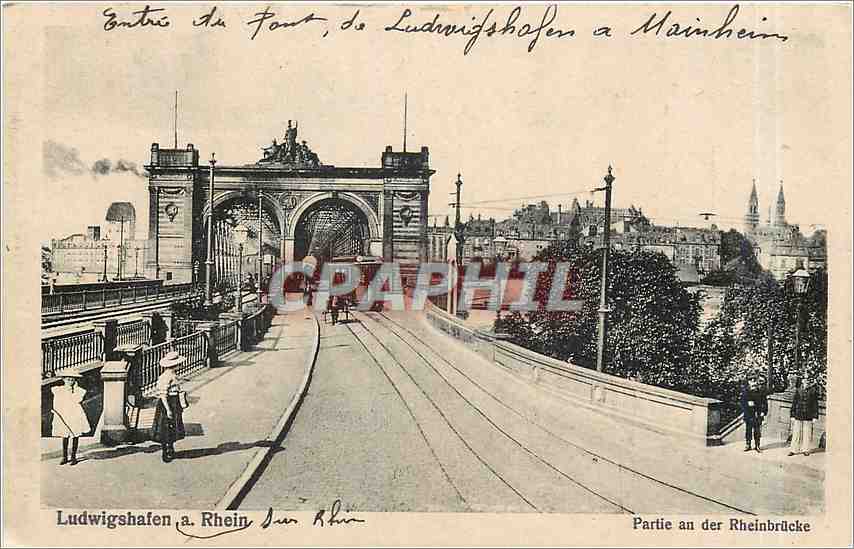 Ludwigshafen a. Rhein — Teil der Rheinbrücke — Rheinischer Kunst- u. Postkarten-Verlag „Heupp“