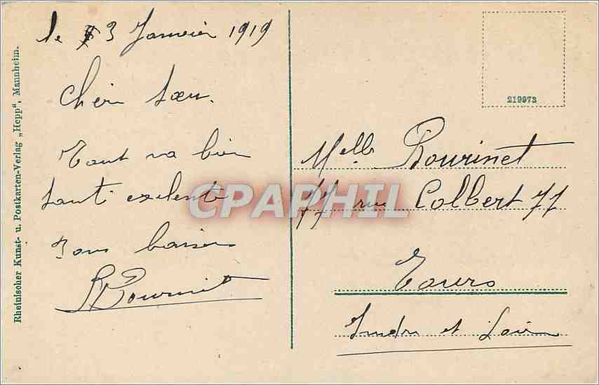 Ludwigshafen a. Rhein — Teil der Rheinbrücke — Rheinischer Kunst- u. Postkarten-Verlag „Heupp“ — Rückseite