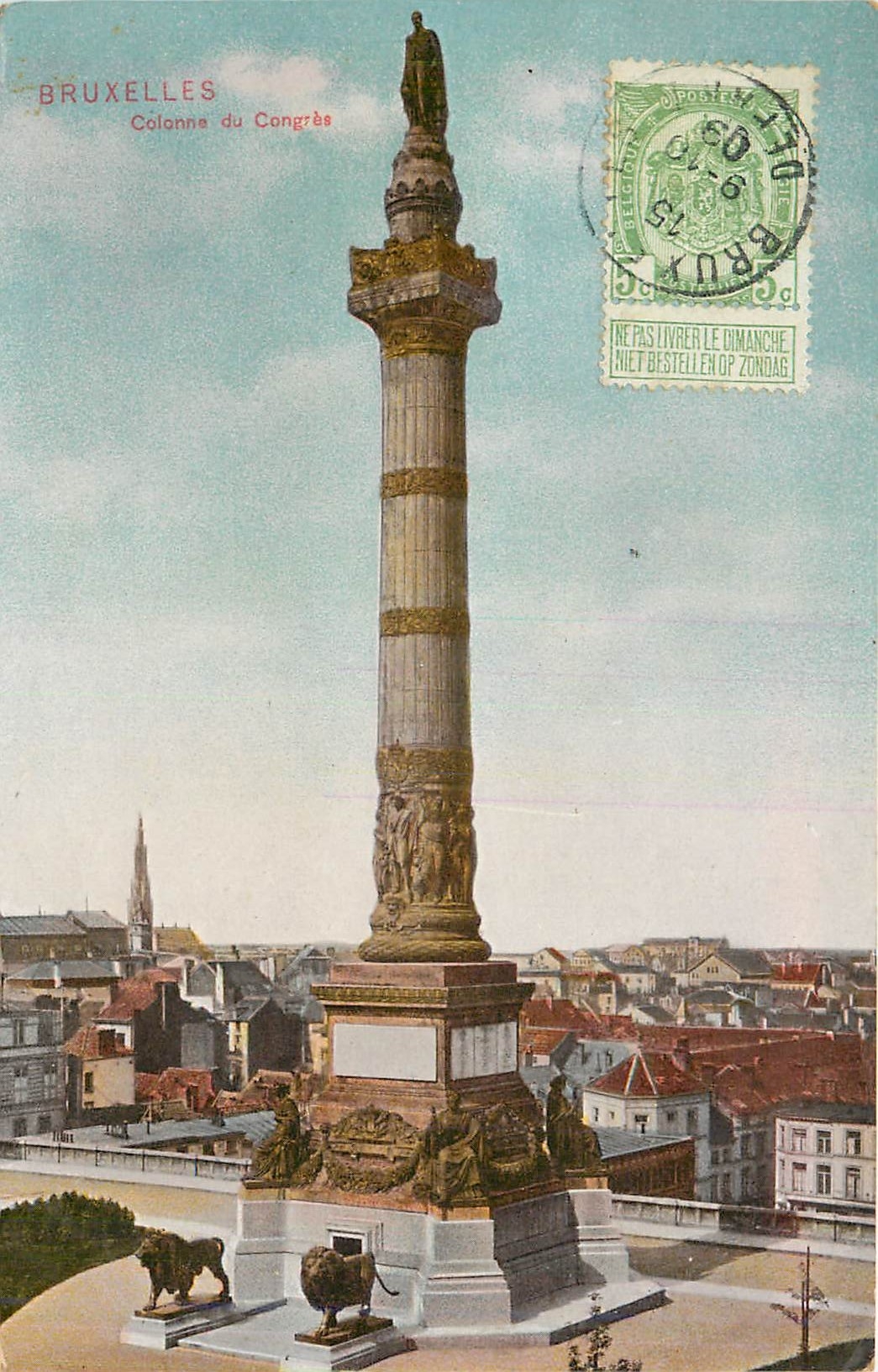 CPA Bruxelles Colonne du Congres 