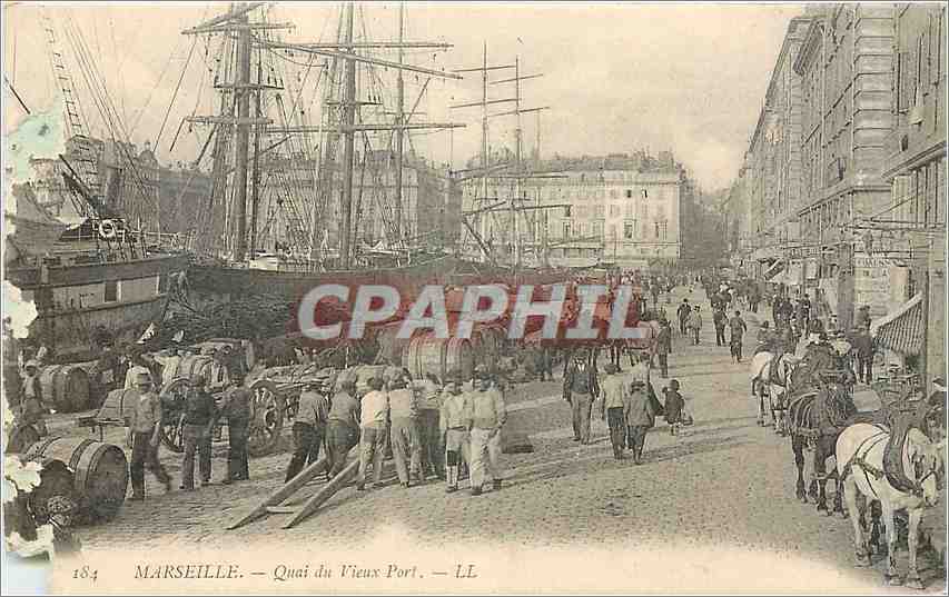CPA Marseille Quai du Vieux Port Bateaux