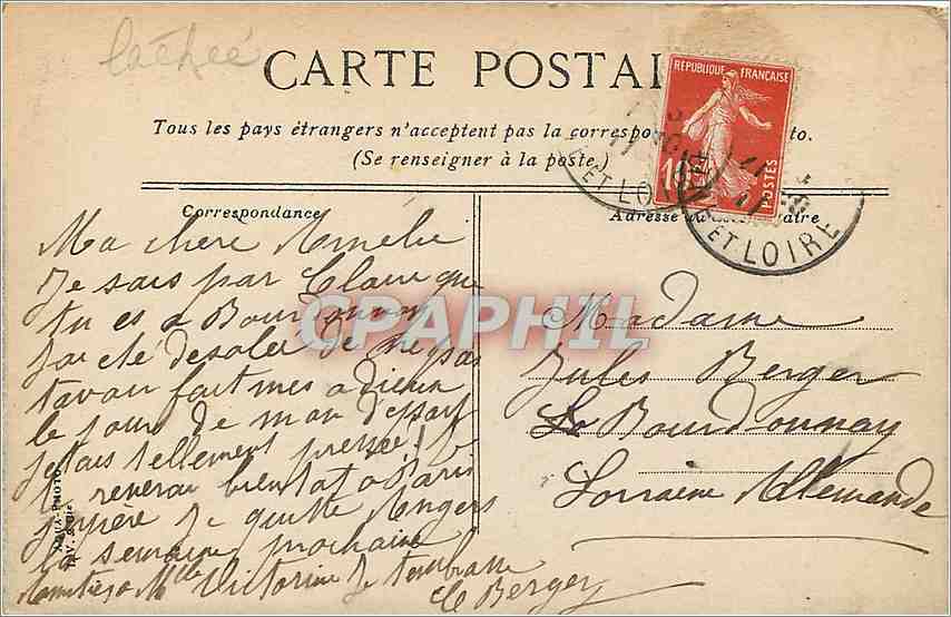 CPA Angers Le petit chateau et la chapelle des ducs d'Anjou  — Rückseite