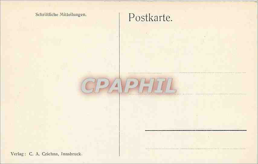 CPA Innsbruck Inneres  — Rückseite