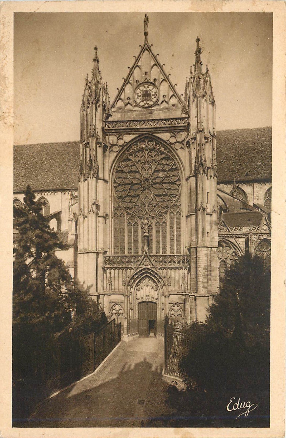 CPA Sens Yonne Le Portail Sud de la Cathedrale dit Portail de Moise 