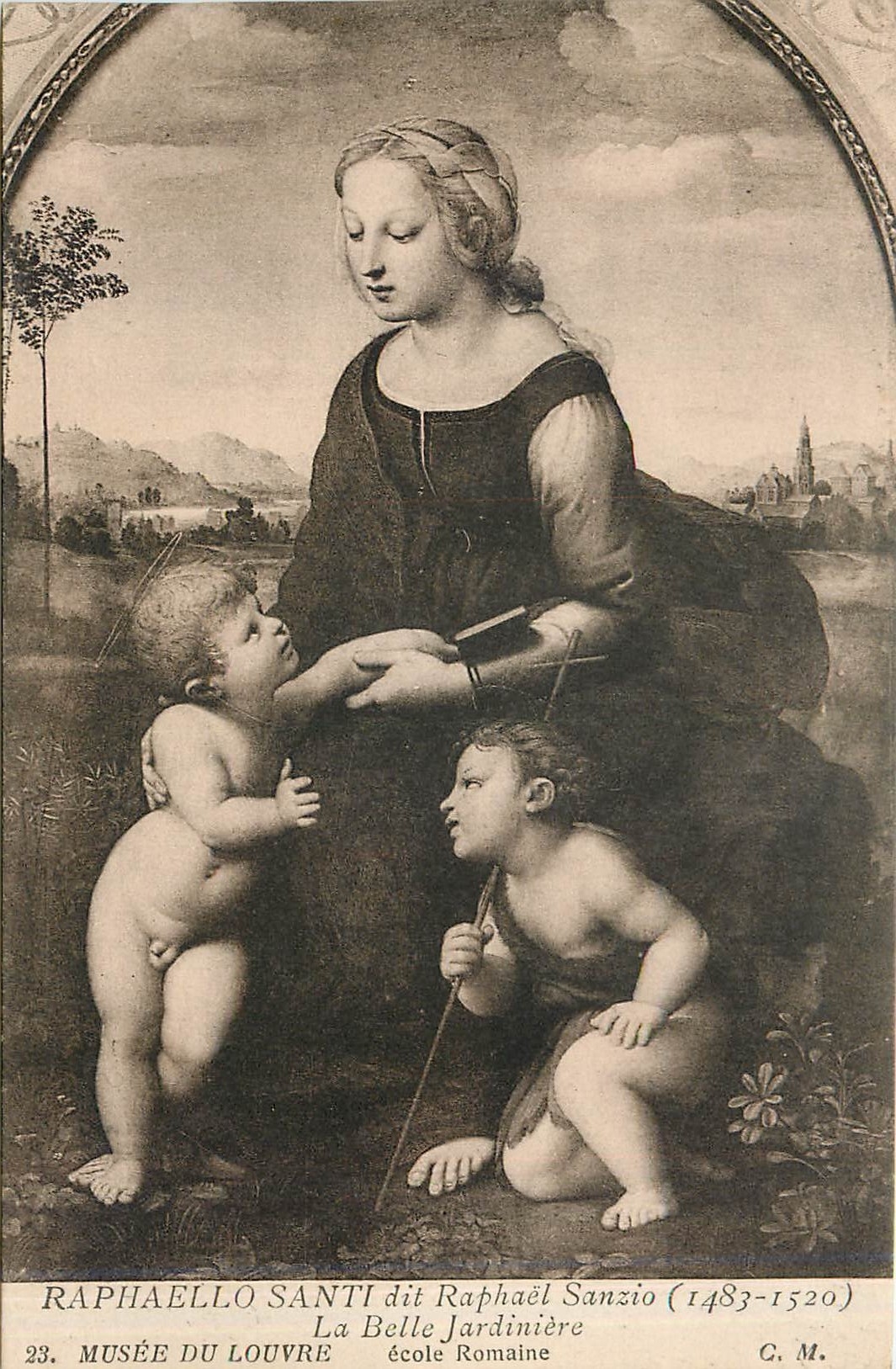 CPA Raphaello Santi dit Raphael Sanzio La Belle Jardiniere Musee du Louvre 