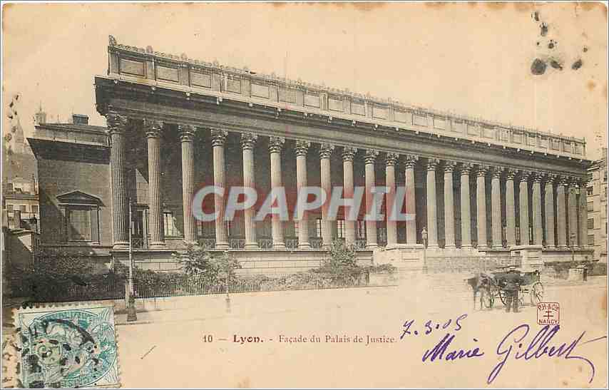 CPA Lyon Facade du Palais de Justice 