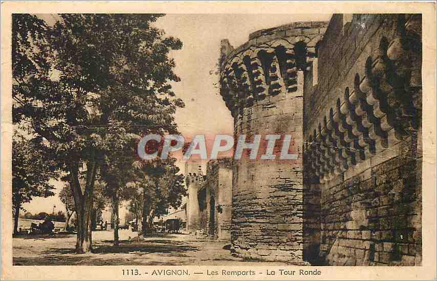CPA Avignon Les Remparts La Tour Ronde 