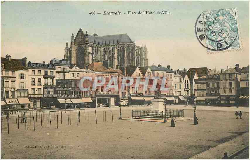 CPA Beauvais Place de l'Hotel de Ville 