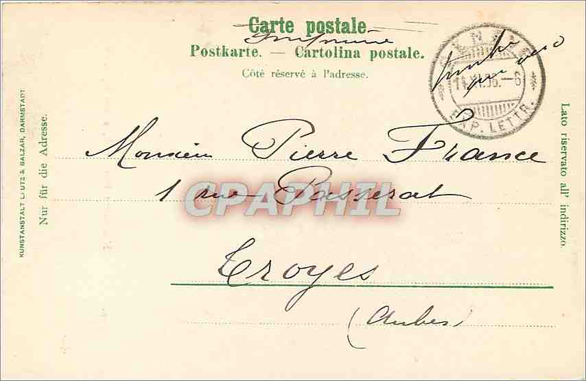 CPA Geneve Monument Brunswick statue equestre  — Verso