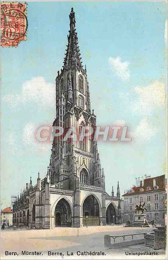CPA Bern Munster Berne La Cathedrale 