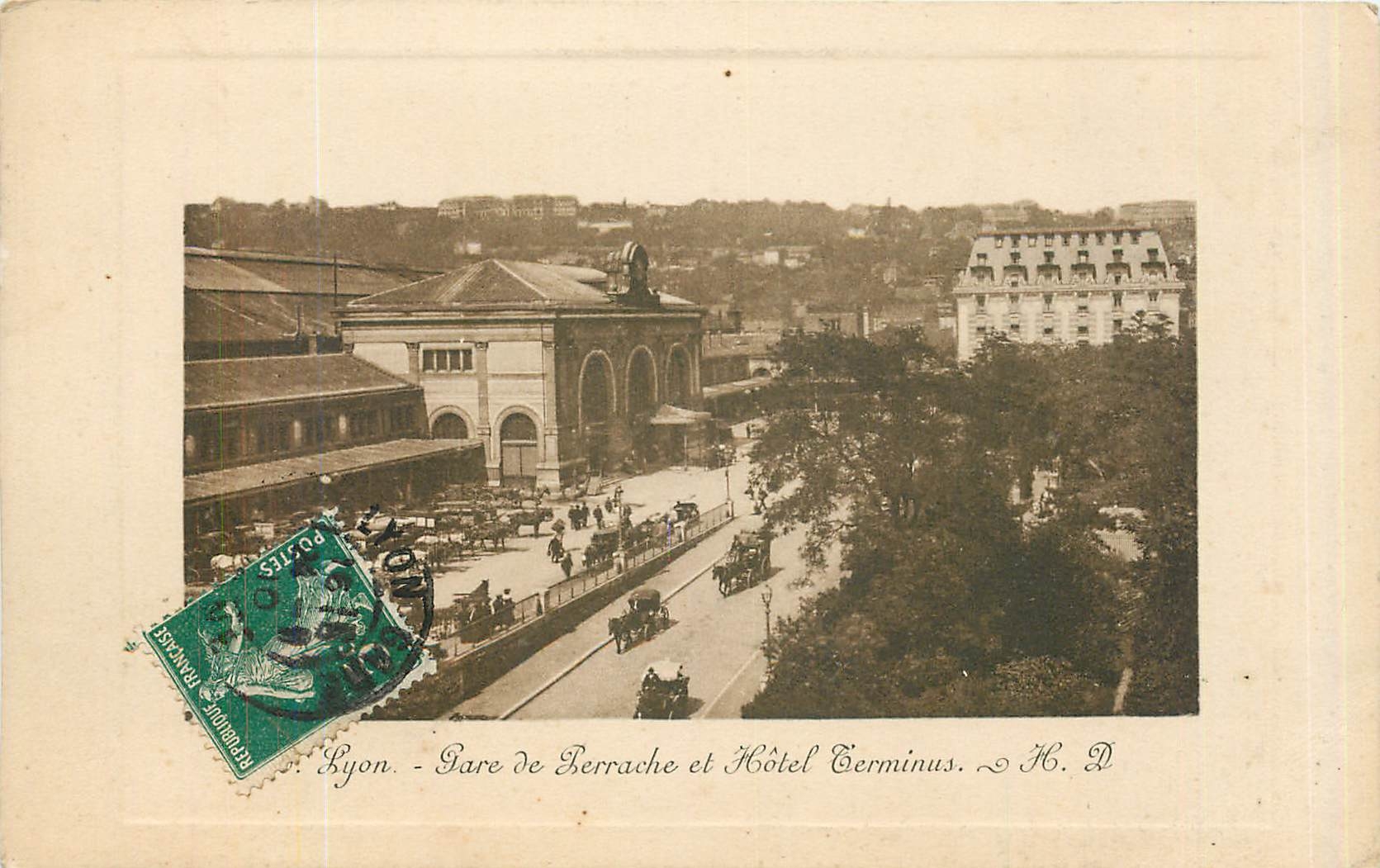 CPA Lyon Gare de Terrache et Hotel Terminus 