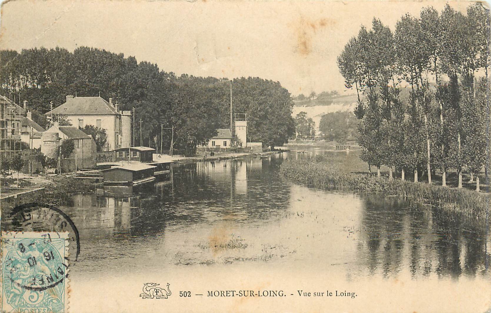 CPA Moret sur Loing Vue sur le Loing 