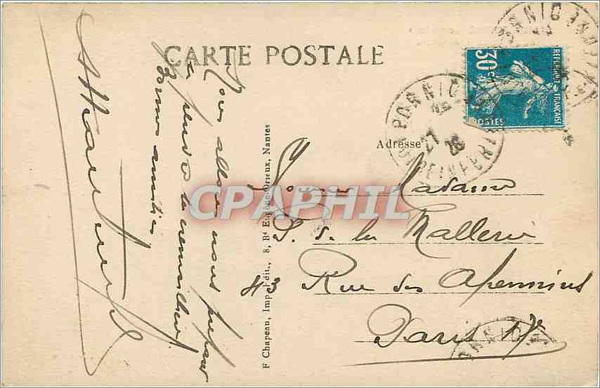 CPA Pornic Loire Inf Plage de la Noeveillard  — Back