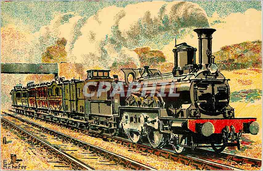 CPM Train Rapide Paris Le Havre