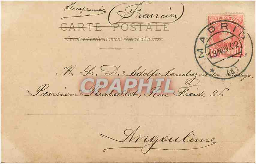 Jeune femme en buste — portrait — S.I.P. PARIS, N° 13-11-902 — Verso