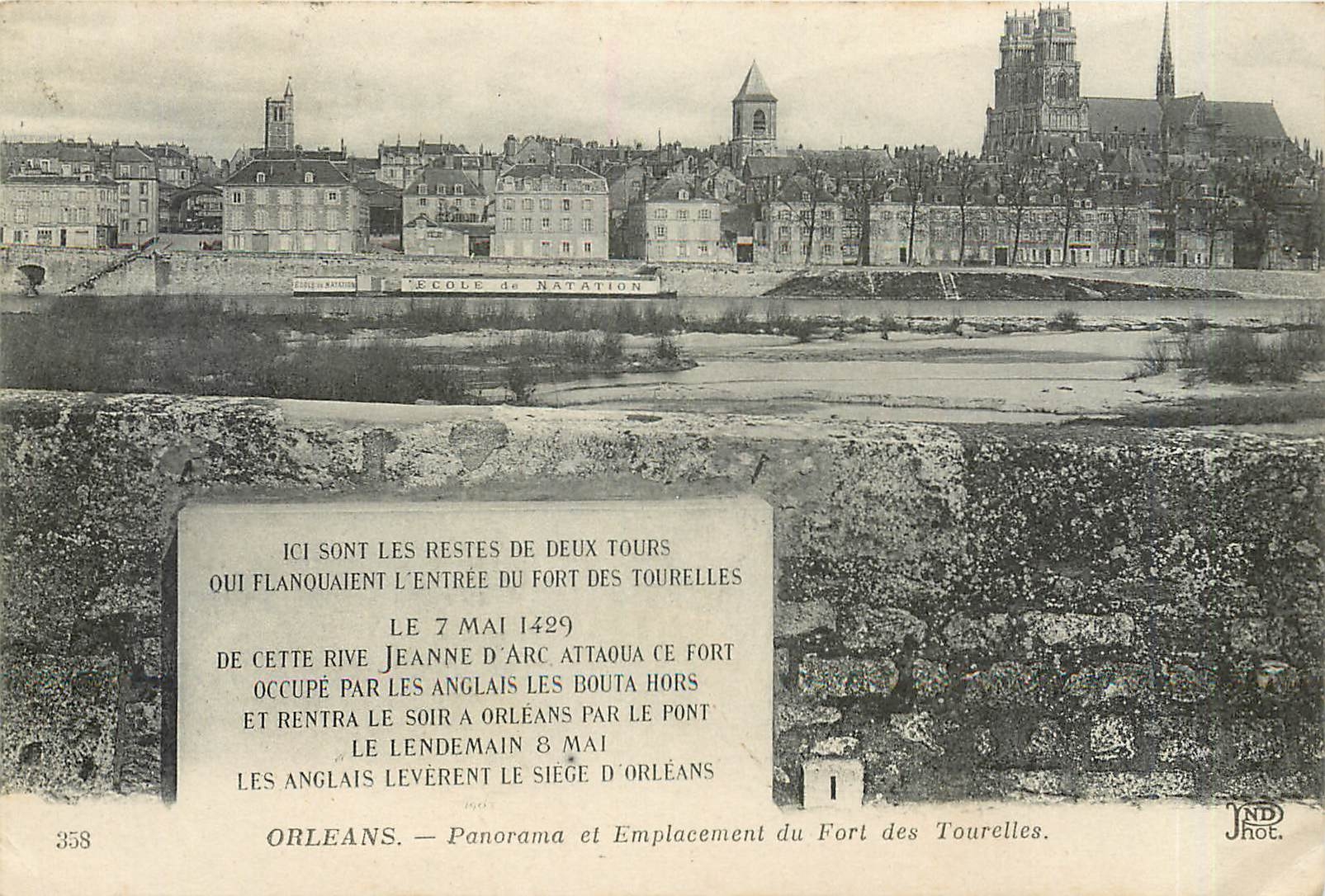 CPA Orleans Panorama et Emplacement du Fort des Tourelles 