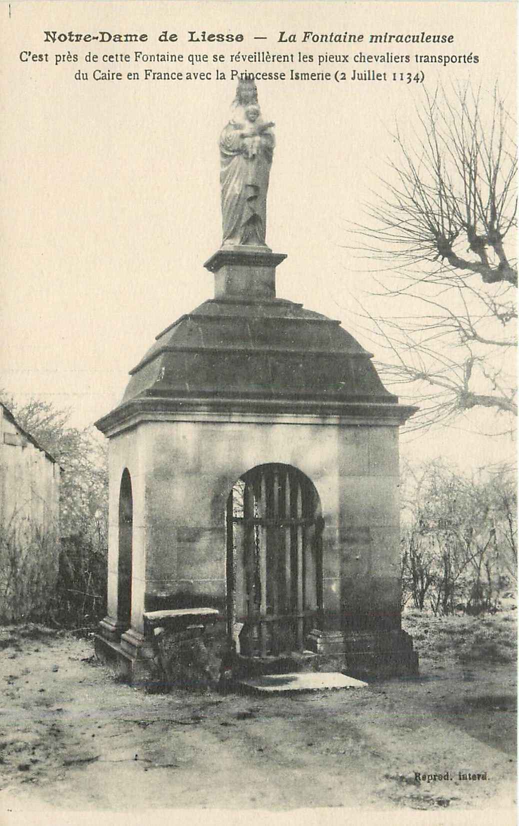 Notre-Dame de Liesse — La Fontaine miraculeuse — Phototypie J. Bienaimé, Reims