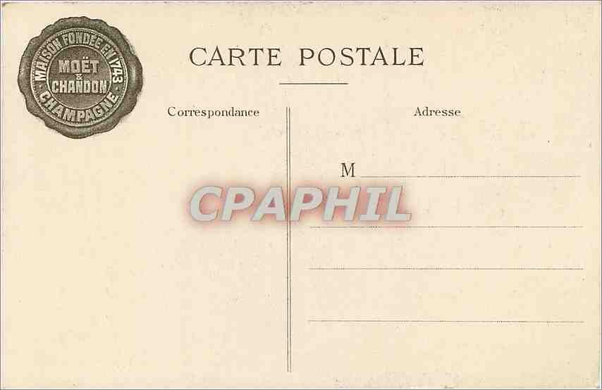 CPA Chandon d'Epernay Champagne  — Rückseite