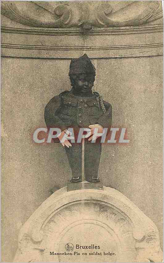 Manneken-Pis en soldat belge — Bruxelles — Ern. Thill, Série 1, N° 84