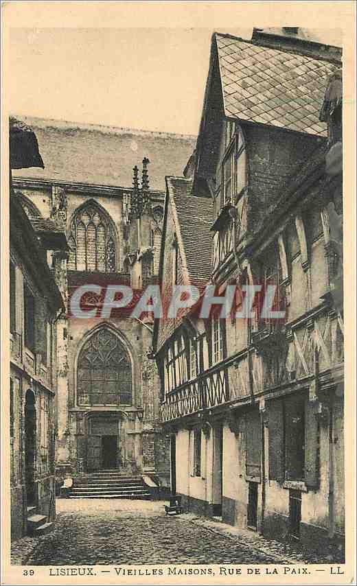 CPA Lisieux Vieilles maisons Rue de la Paix 