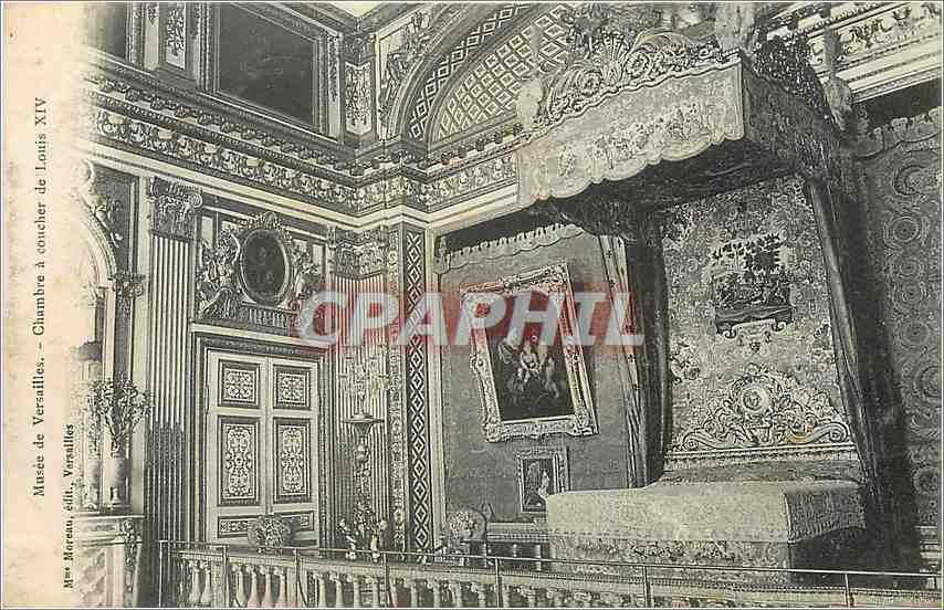 CPA Musee de Versailles Chambre a coucher de Louis XIV 