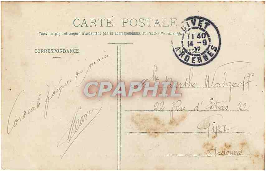 Mars-la-Tour — Relie polychromé sous le maître-autel de l'église commémorative — A. Arnould, édit. Mars-la-Tour — Rückseite
