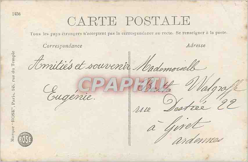 CPA Le Havre Musee et Chausee des Etats Unis  — Rückseite