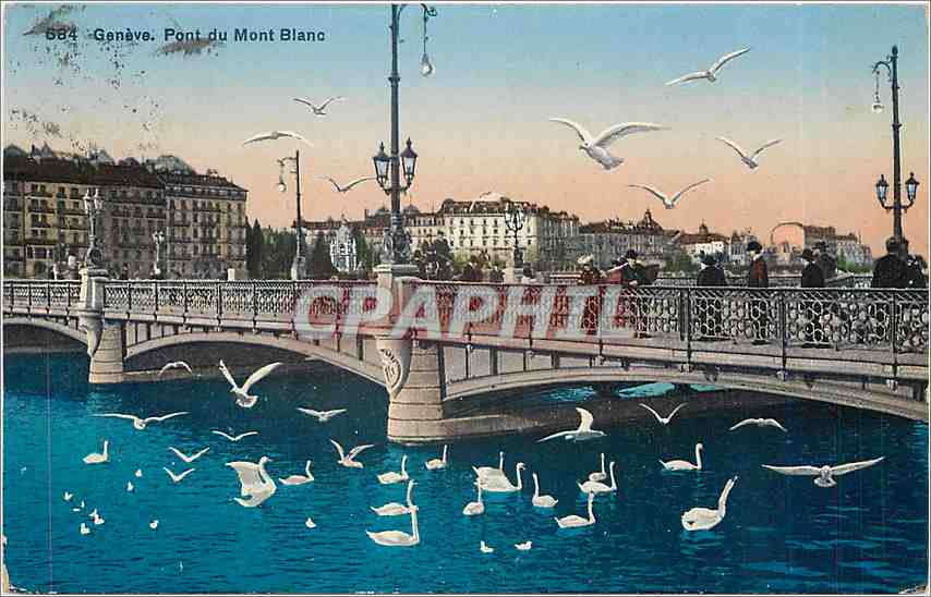 CPA Geneve Pont du Mont Blanc 