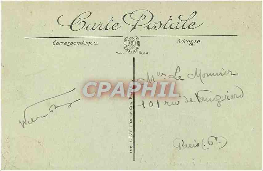 CPA Marseille La Cannebiere Tramway — Rückseite