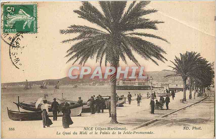 CPA Nice Alpes Maritimes Le Quai du Midi et le Palais de la Jetee Promenade 