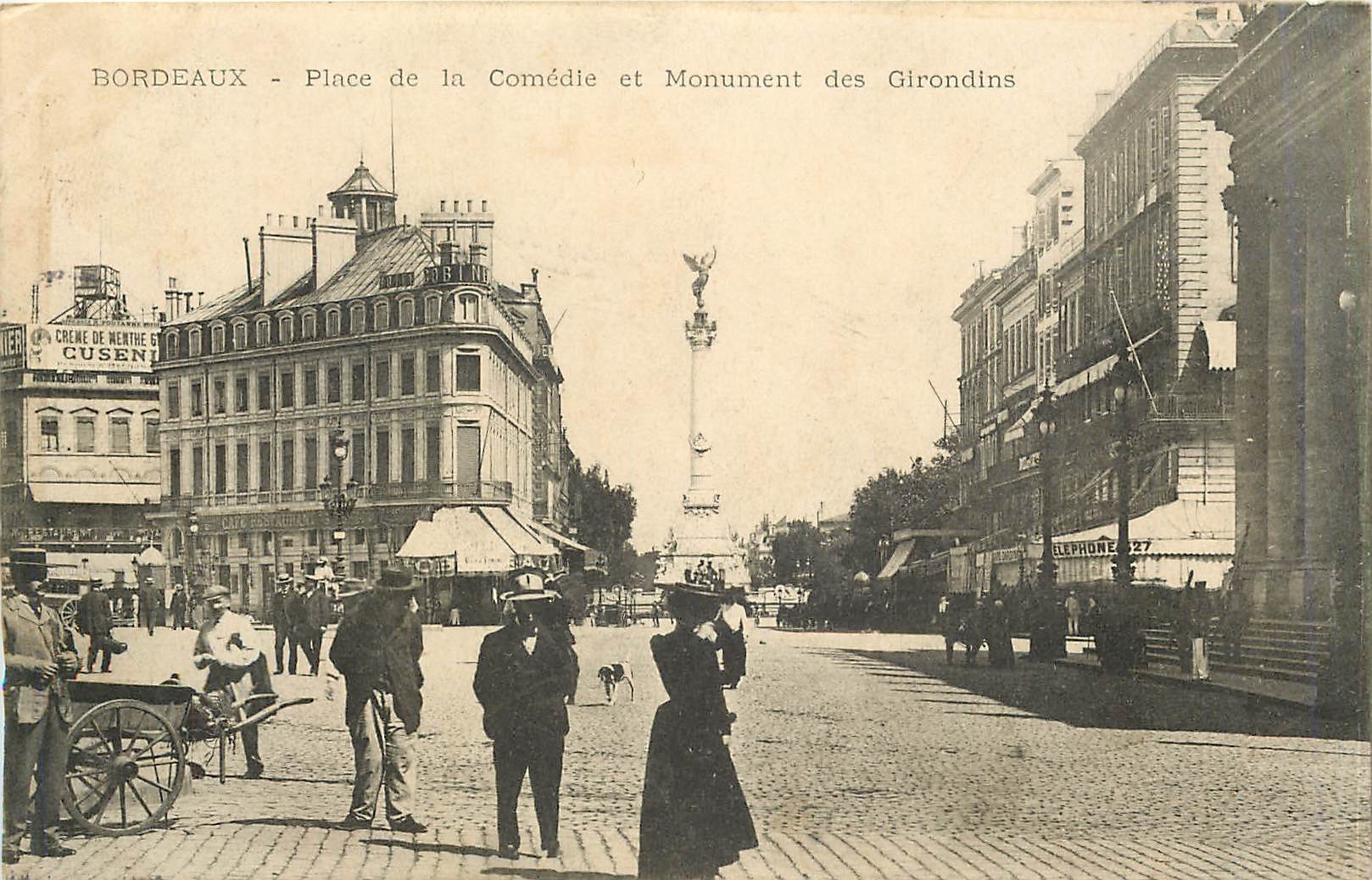 CPA Bordeaux Place de la Comedie et Monument des Girondins 