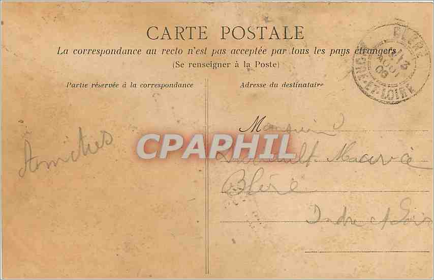 CPA Angers Place Sainte Croix et Logis d'Adam  — Rückseite